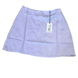 💜‎ WeWoreWhat Heather Purple Satin Mini Skirt 💫 NWT Size S Slip Style 💕